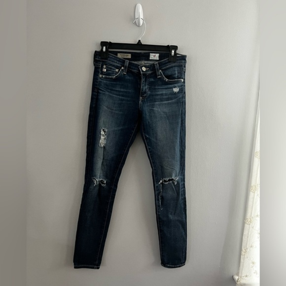 AG Adriano Goldschmied Jeans‎ Size 26 The Legging Ankle Super Skinny Distressed